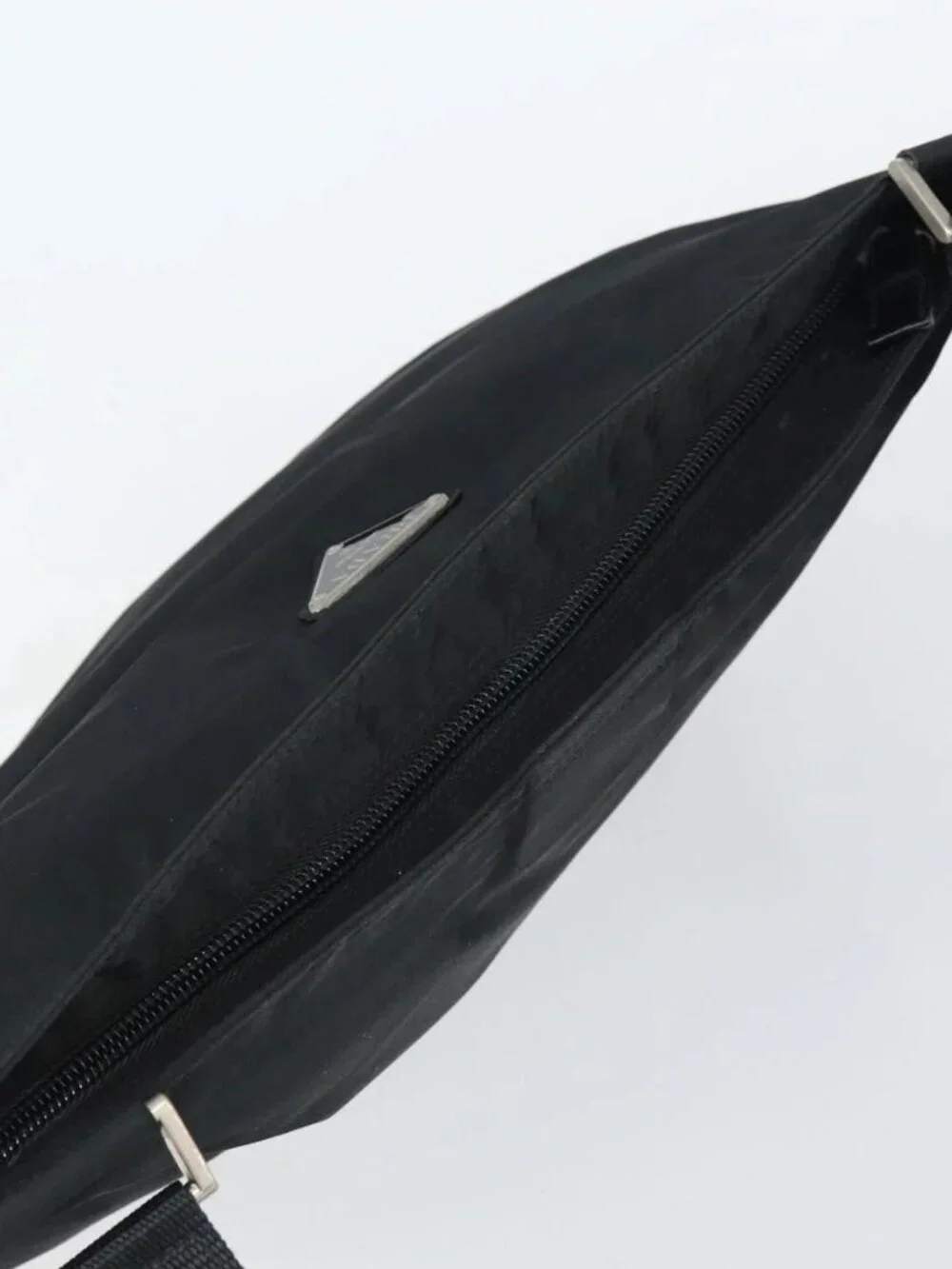 PRADA Shoulder Bag Nylon Black Silver Auth 160714 - Picture 7 of 16